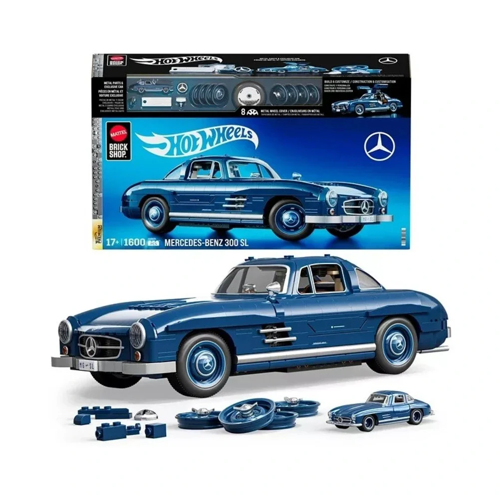 Mattel Hot Wheels Mercedes-Benz 300 SL Building Set 1600 pcs Metal Parts HWW25